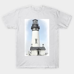 Yaquina Head Lighthouse In Watercolor T-Shirt